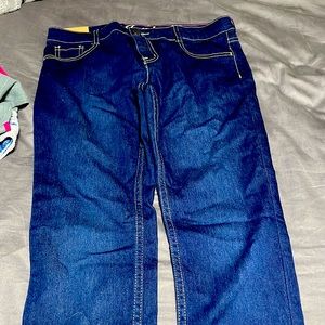 Blue jeans. Smoke free home. Never worn.
